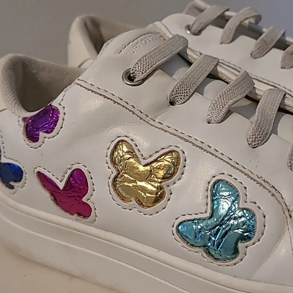 Kurt Geiger London Girls 4 Mini Laney Butterfly Sneakers Leather Slip-on Casual